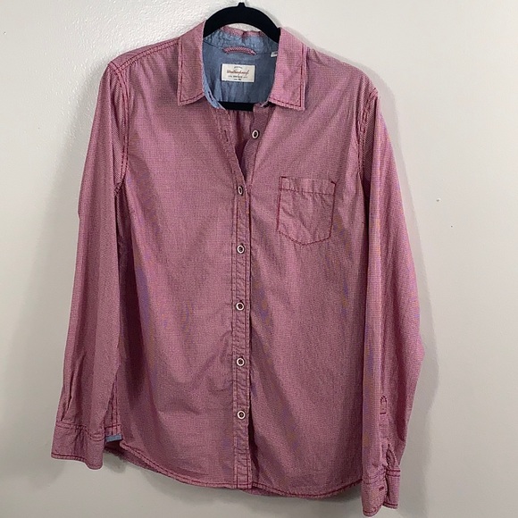 Weatherproof Women’s Red Check Vintage Button Down Shirt Size M - Picture 2 of 7